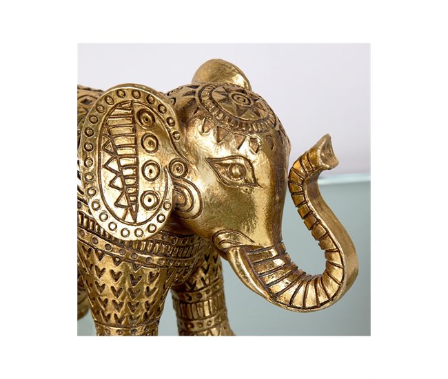 Conforama Elefantes Presume De Casa Tallado21.5*16.5*8doradoresina