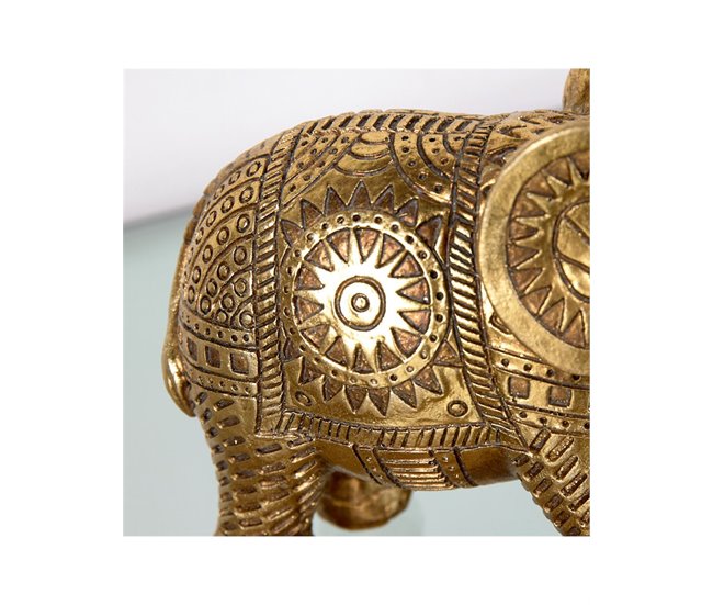 Conforama Elefantes Presume De Casa Tallado21.5*16.5*8doradoresina