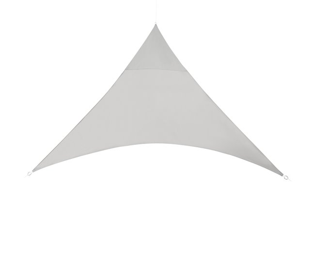 Conforama [en.casa] Toldo vela de Sombra para jardín Repelente al agua triangular 3 6m x 3 6m x 3 6m gris claro
