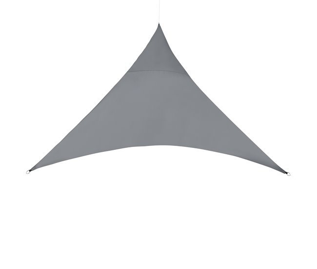 Conforama [en.casa] Toldo vela de Sombra para jardín Repelente al agua triangular 4m x 4m x 4m gris oscuro