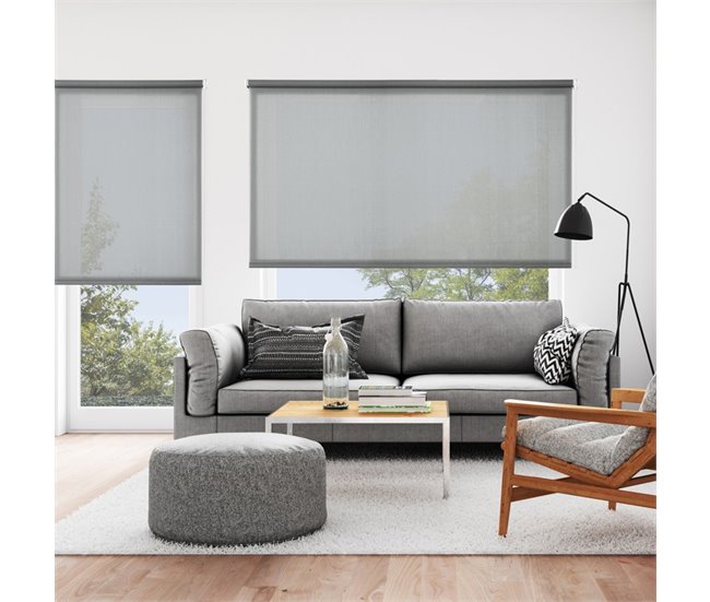 Conforama Enrollable Traslúcido Gris Asfalto 45X180cm