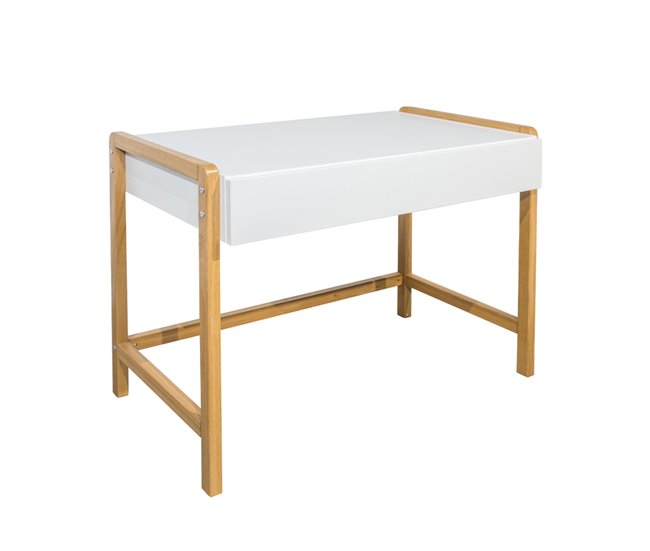 Conforama Escritorio 1 cajón Kocot Kids Victor - Blanco y Roble