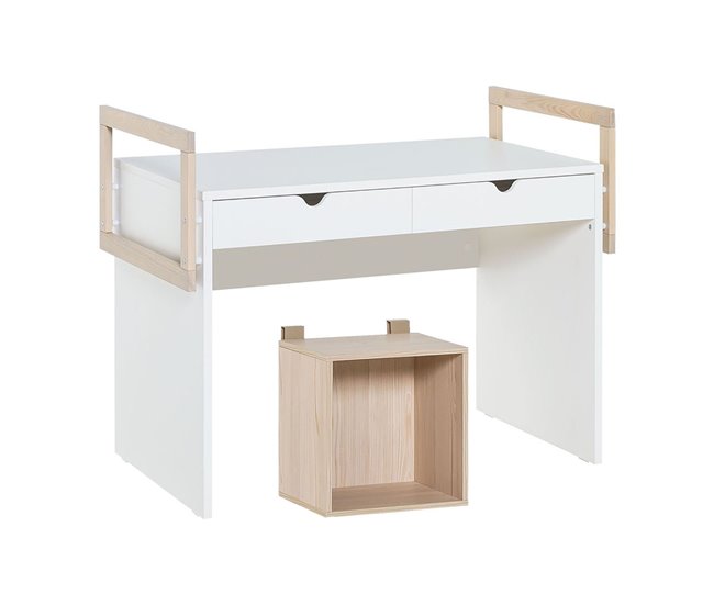 Conforama Escritorio 2 cajones con caja abierta - STIGE