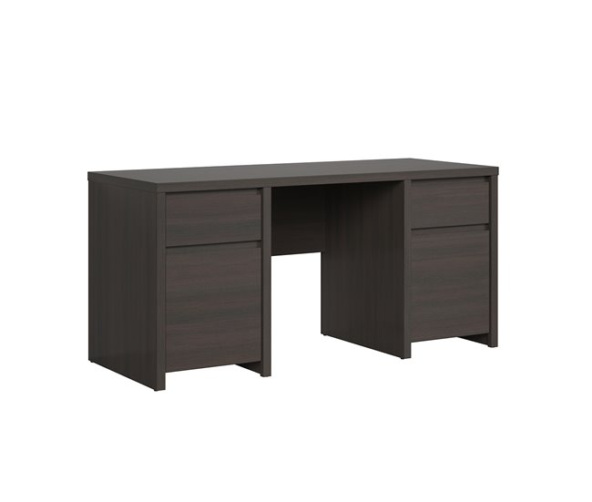 Conforama Escritorio 2 Puertas 2 Cajones Soren Madera Wengué