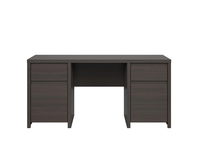 Conforama Escritorio 2 puertas 2 cajones Soren Madera Wengué