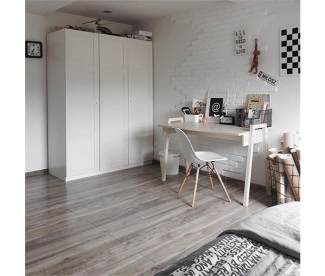 Conforama Escritorio Acabado Madera Y Patas De Roble Macizo 128 Cm - SPOT