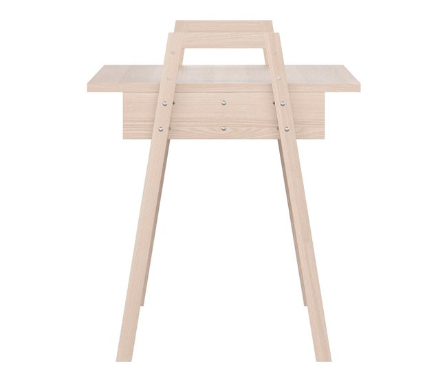Conforama Escritorio Acabado Madera Y Patas De Roble Macizo 128 Cm - SPOT