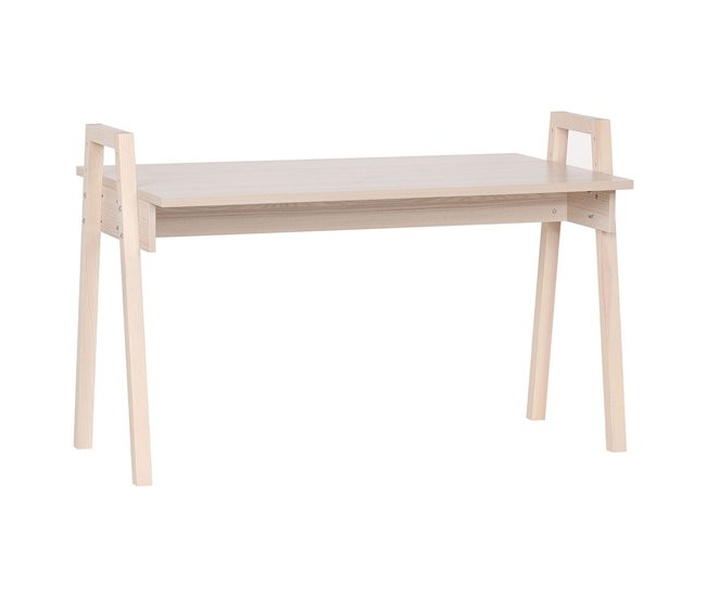 Conforama Escritorio acabado madera y patas de roble macizo 128 cm - SPOT