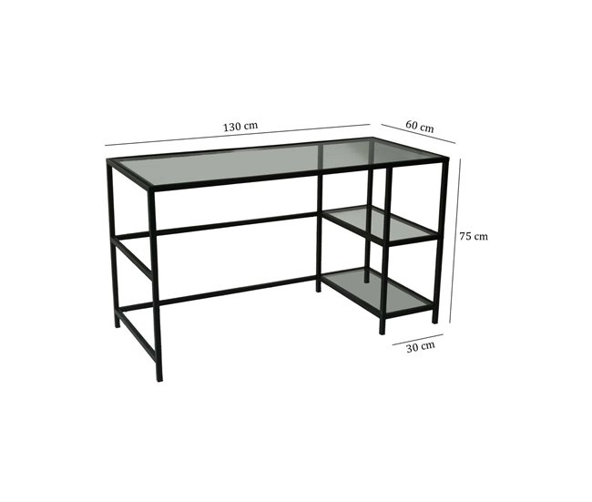 Conforama Escritorio Dkarlsso Escritorio Multiusos Mesa De Oficina Para PC El Plan De Trabajo 130x60h75 Cm Negro