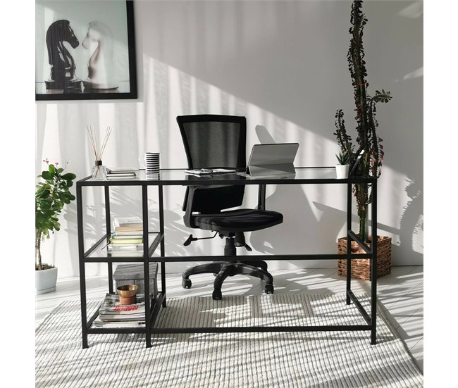 Conforama Escritorio Dkarlsso Escritorio Multiusos Mesa De Oficina Para PC El Plan De Trabajo 130x60h75 Cm Negro