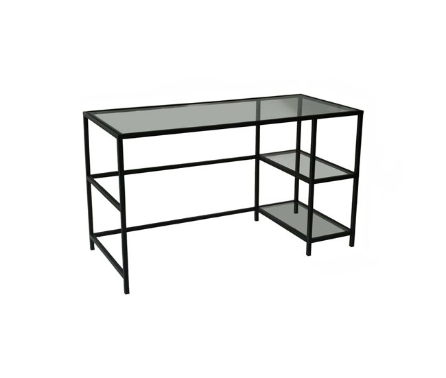 Conforama Escritorio Dkarlsso Escritorio multiusos Mesa de oficina para PC El plan de trabajo 130x60h75 cm Negro