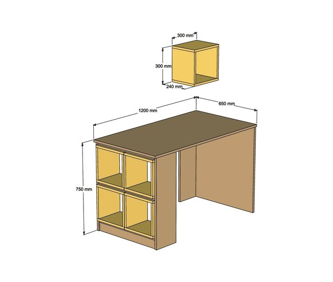 Conforama Escritorio Dpin Escritorio Multiusos Mesa De Oficina Para PC El Plan De Trabajo 120x65h75 Cm Nogal Y Blanco