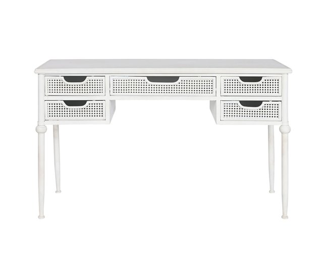 Conforama Escritorio Home ESPRIT Blanco Metal 122 X 50 X 76 Cm