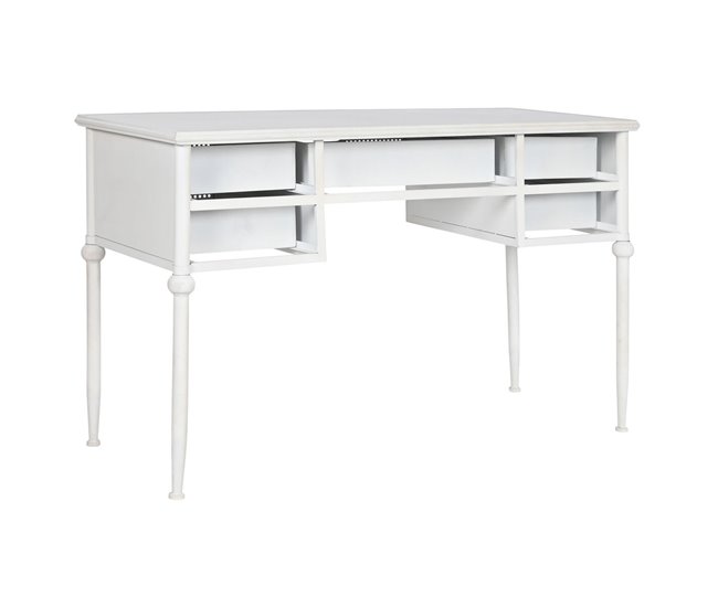 Conforama Escritorio Home ESPRIT Blanco Metal 122 X 50 X 76 Cm