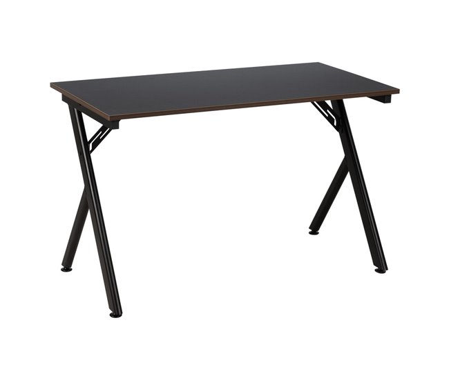 Conforama Escritorio Madera MDF Negro Natural 120 x 60 x 75 cm