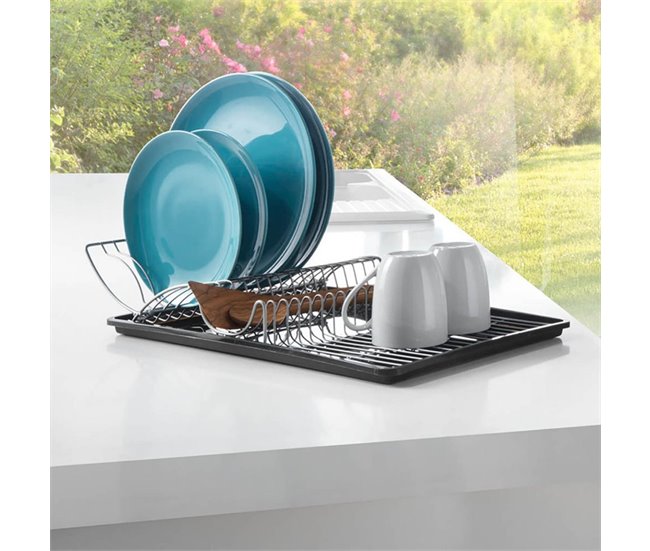 Conforama Escurreplatos Con Bandeja WINGTEX De Metaltex 50x31x7 Cm