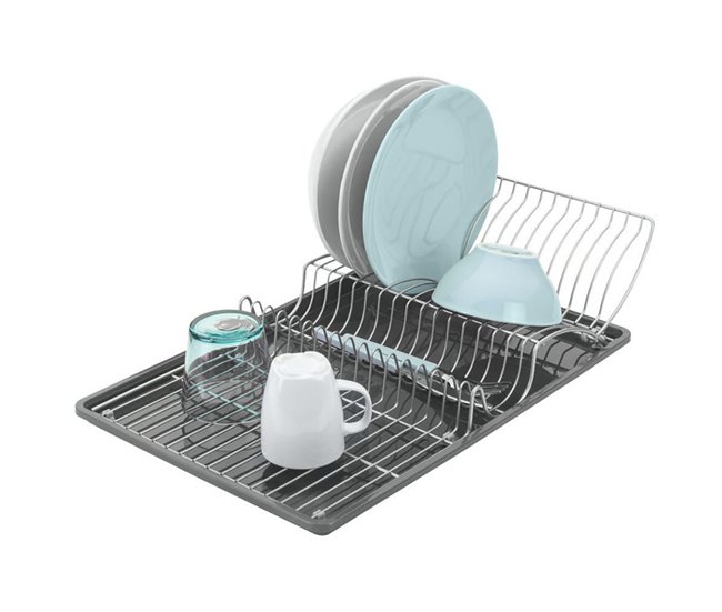 Conforama Escurreplatos con Bandeja WINGTEX de Metaltex 50x31x7 cm