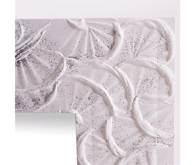 Conforama Espejo Artesanal Abanico Blanco Abanico 80x80 Cm