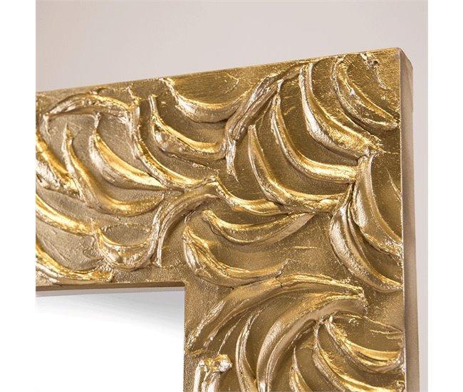 Conforama Espejo Artesanal Maderas Oro Negro Acrílico 150x70 Cm