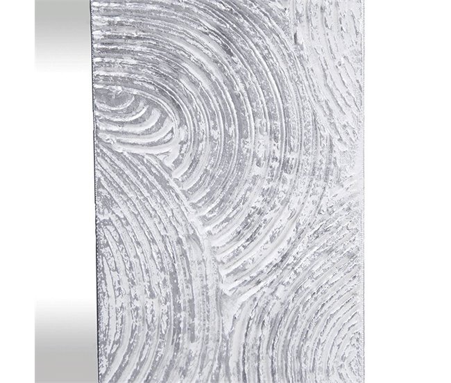 Conforama Espejo Artesanal Peine Cuadrado Plata 80x80 Cm