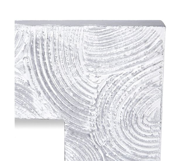 Conforama Espejo Artesanal Peine Cuadrado Plata 80x80 Cm