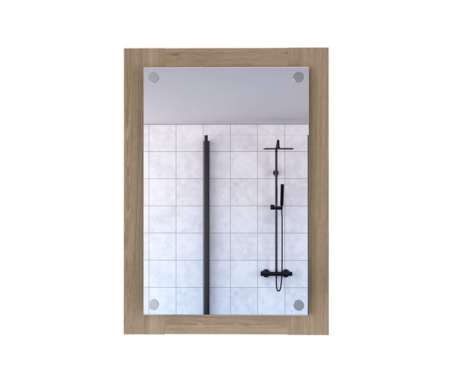 Conforama Espejo De Baño Vanguard Con Forma Rectangular 70CM A X 3.9CM P X 19.7CM L Rovere