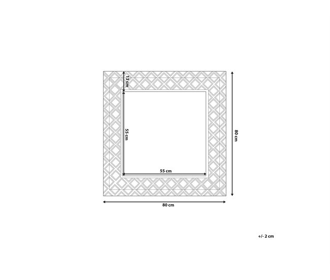 Conforama Espejo De Pared 80x80 Cm Plateado EVETTES