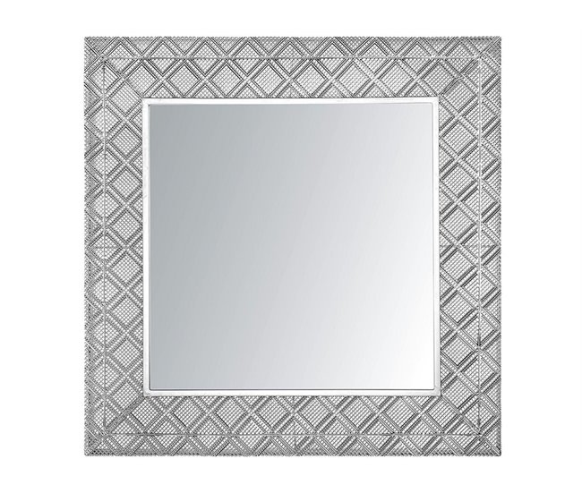 Conforama Espejo de pared 80x80 cm plateado EVETTES