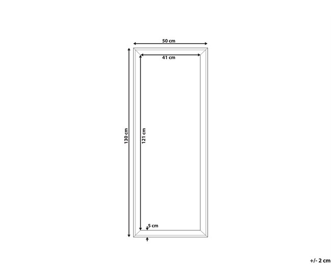 Conforama Espejo De Pared Blanco/imitación De Madera 50x130 Cm BENON