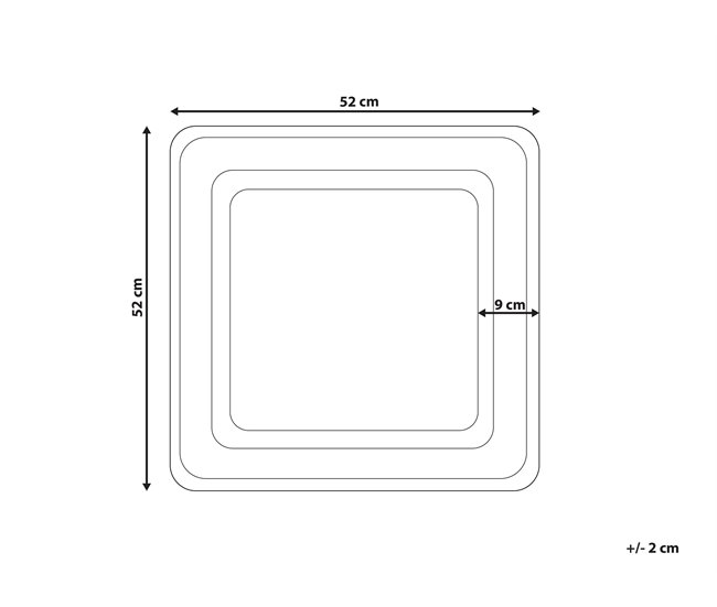 Conforama Espejo De Pared De Jacinto De Agua Natural 52 X 52 Cm LANGLI