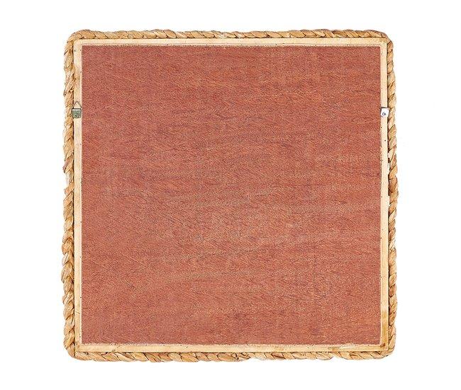 Conforama Espejo De Pared De Jacinto De Agua Natural 52 X 52 Cm LANGLI