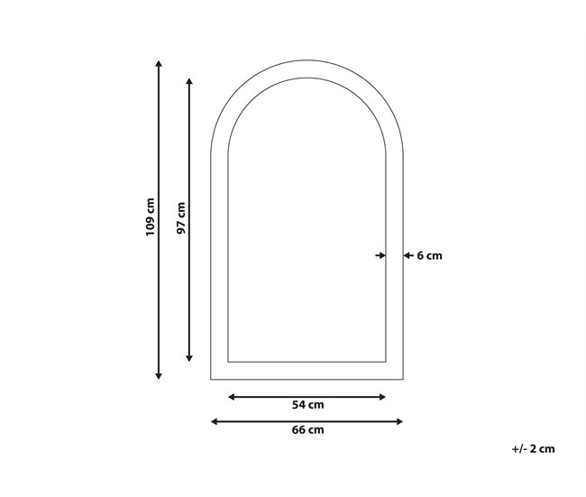 Conforama Espejo De Pared De Madera Azul 66 X 109 Cm MELAY