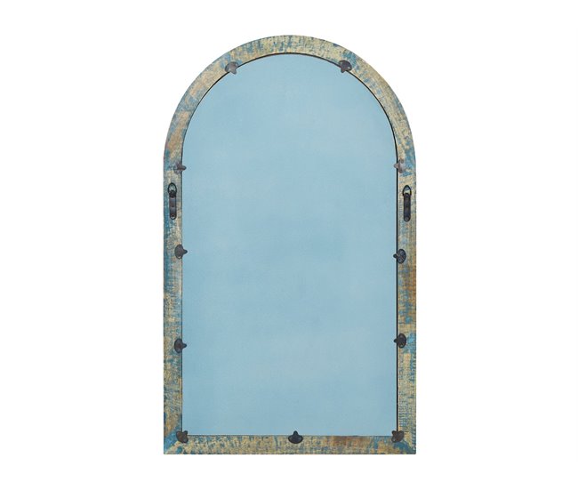 Conforama Espejo De Pared De Madera Azul 66 X 109 Cm MELAY