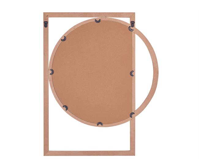 Conforama Espejo De Pared De Madera Clara 56 X 71 Cm LAURON
