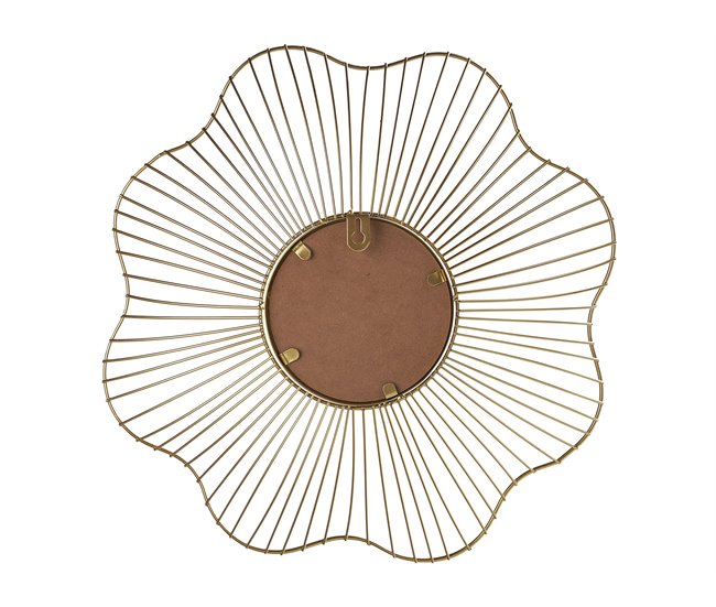 Conforama Espejo De Pared De Metal Dorado 40 Cm SENS