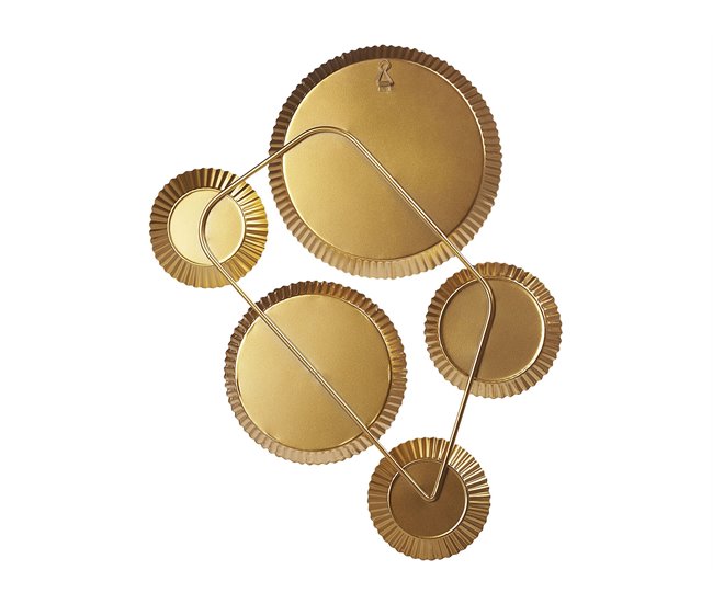 Conforama Espejo De Pared De Metal Dorado 55 X 36 Cm WATTRELOS