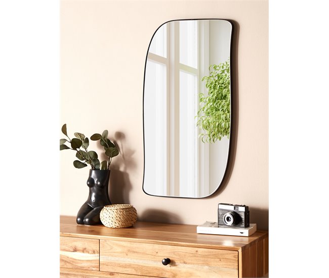 Conforama Espejo De Pared De Metal Negro 37 X 70 Cm MONTCLUS