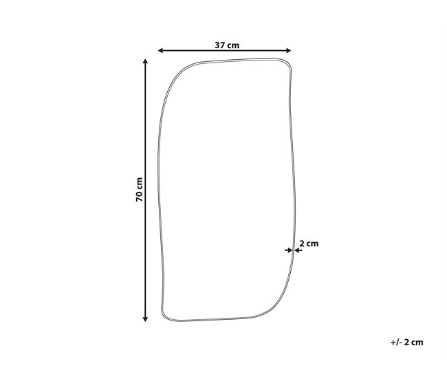Conforama Espejo De Pared De Metal Negro 37 X 70 Cm MONTCLUS