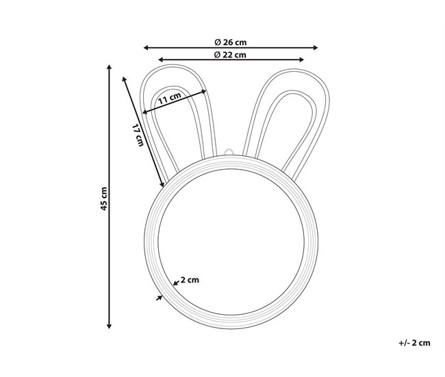 Conforama Espejo De Pared De Ratán Color Natural ⌀ 26 Cm GOLONG