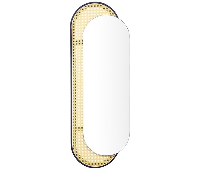 Conforama Espejo de pared de ratán natural 51 x 143 cm CREIL