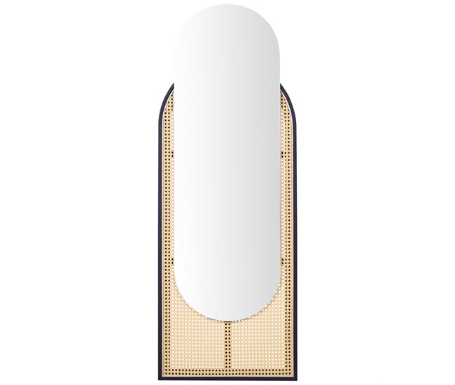 Conforama Espejo de pared de ratán natural 53 x 143 cm NEVERS