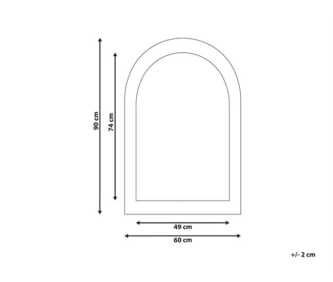 Conforama Espejo De Pared De Terciopelo Verde 60 X 90 Cm HURIEL