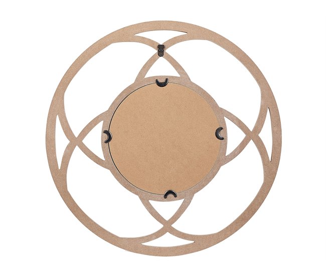 Conforama Espejo De Pared De Vidrio Madera Clara/blanco ø 60 Cm IZTAPALAPA