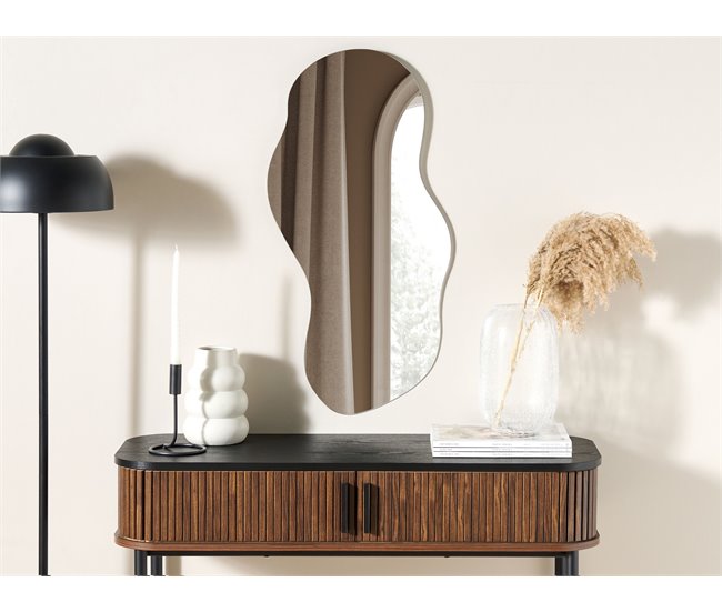 Conforama Espejo De Pared De Vidrio Plateado 33 X 80 Cm AUXERRE