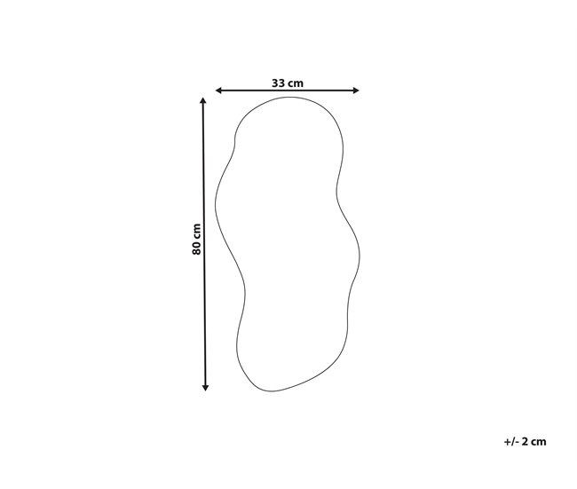 Conforama Espejo De Pared De Vidrio Plateado 33 X 80 Cm AUXERRE