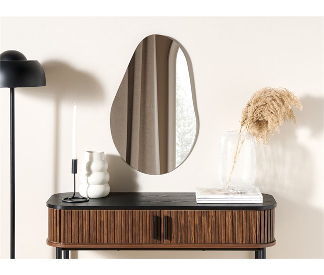 Conforama Espejo De Pared De Vidrio Plateado 40 X 65 Cm AUBAGNE