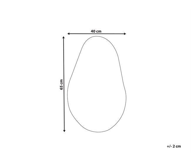 Conforama Espejo De Pared De Vidrio Plateado 40 X 65 Cm AUBAGNE