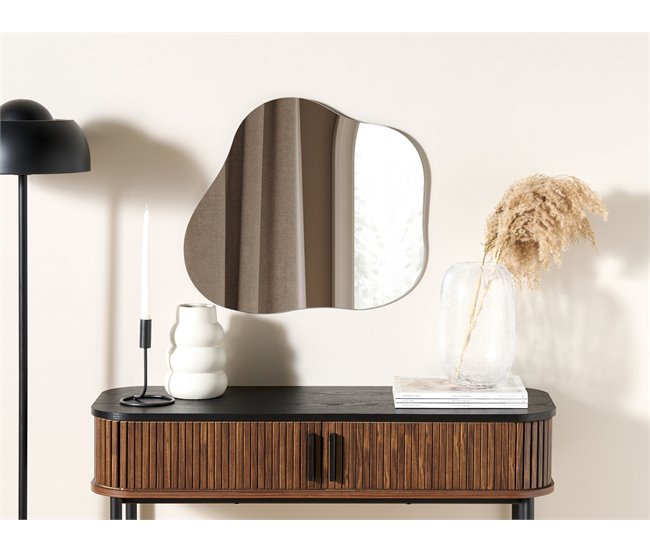 Conforama Espejo De Pared De Vidrio Plateado 50 X 55 Cm BAGNEUX