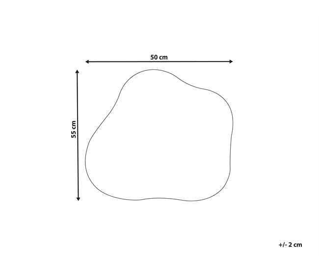 Conforama Espejo De Pared De Vidrio Plateado 50 X 55 Cm BAGNEUX