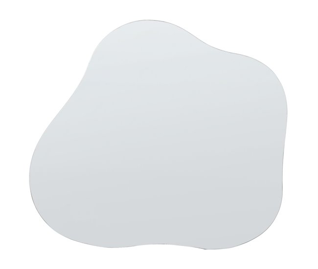 Conforama Espejo de pared de vidrio plateado 50 x 55 cm BAGNEUX